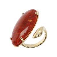 Ring Etrusca Woman in Bronze Corallo WSET00595.COR